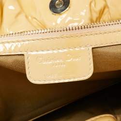 Pre Owned Dior Beige Patent Leather Le Trente Hobo