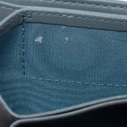 Pre Owned Dior Cloud Blue Cannage Leather 5 Gusset Card Holder