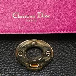 Pre Owned Dior Black Leather Small Be Dior Flap Top Handle Bag