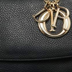 Pre Owned Dior Black Leather Small Be Dior Flap Top Handle Bag