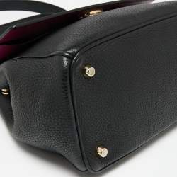 Pre Owned Dior Black Leather Small Be Dior Flap Top Handle Bag