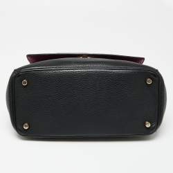 Pre Owned Dior Black Leather Small Be Dior Flap Top Handle Bag