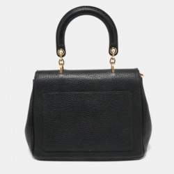 Pre Owned Dior Black Leather Small Be Dior Flap Top Handle Bag