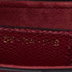 Pre Owned Dior Burgundy Leather Saddle Bag