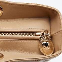 Dior Beige Cannage Leather Large Lady Dior Tote