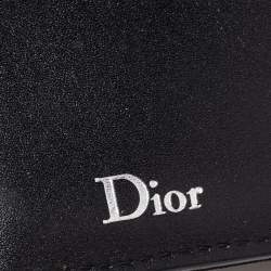 Pre Owned Dior Black Monogram Canvas and Leather Bifold Long Wallet