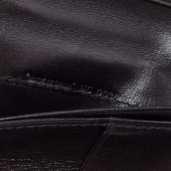 Pre Owned Dior Black Monogram Canvas and Leather Bifold Long Wallet