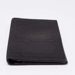 Pre Owned Dior Black Monogram Canvas and Leather Bifold Long Wallet