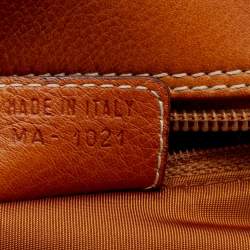 Pre Owned Dior Brown Leather Double Saddle Bowler Bag