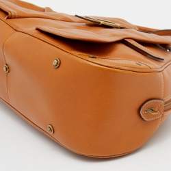 Pre Owned Dior Brown Leather Double Saddle Bowler Bag