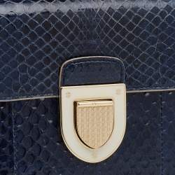 Pre Owned Dior Multicolor Python Diorever Top Handle Bag