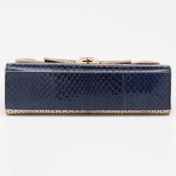 Pre Owned Dior Multicolor Python Diorever Top Handle Bag