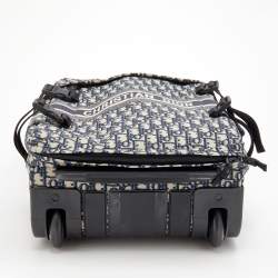 Dior Navy Blue/Beige Oblique Canvas Small DiorTravel Suitcase