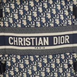 Dior Navy Blue/Beige Oblique Canvas Small DiorTravel Suitcase