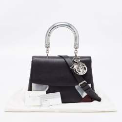 Pre Owned Dior Tri Color Patent and Leather Small Be Dior Flap Top Handle Bag