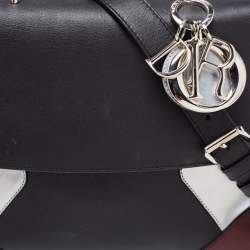 Pre Owned Dior Tri Color Patent and Leather Small Be Dior Flap Top Handle Bag
