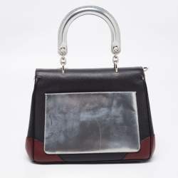 Pre Owned Dior Tri Color Patent and Leather Small Be Dior Flap Top Handle Bag