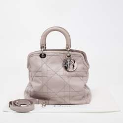 Pre Owned Dior Taupe Cannage Leather Granville Tote