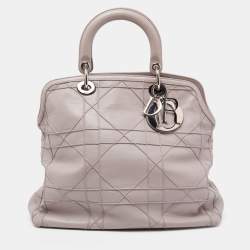Pre Owned Dior Taupe Cannage Leather Granville Tote