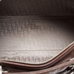 Pre Owned Dior Brown Cannage Leather Large Lady Dior Tote