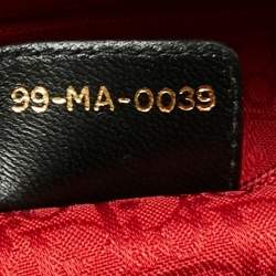 Pre Owned Dior Black Cannage Leather Large Lady Dior Tote