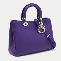 Pre Owned حقيبة يد ديور ديورسيمو جلد بنفسجي متوسطة