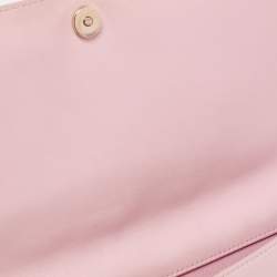 Pre Owned Dior Pink Cannage Leather Lady Dior Chain Clutch