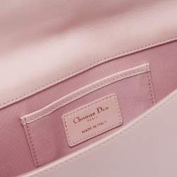 Pre Owned Dior Pink Cannage Leather Lady Dior Chain Clutch
