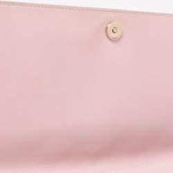 Pre Owned Dior Pink Cannage Leather Lady Dior Chain Clutch