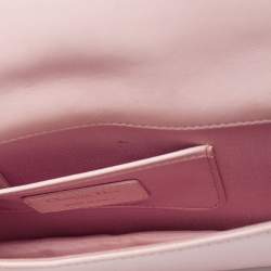 Pre Owned Dior Pink Cannage Leather Lady Dior Chain Clutch