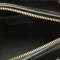 Pre Owned Dior Black Cannage Patent Leather Medium Lady Dior Tote