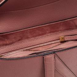 Pre Owned Dior Pink Leather Saddle Shoulder Bag