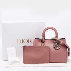 Dior Old Rose Leather Medium Diorissimo Shopper Tote
