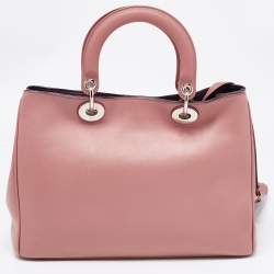 Dior Old Rose Leather Medium Diorissimo Shopper Tote