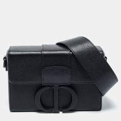 30 Montaigne Box Bag Black Ultramatte Grained Calfskin - Bags