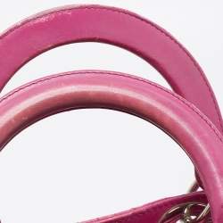 Pre Owned Dior Pink Cannage Leather Large Lady Dior Tote