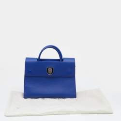 Pre Owned حقيبة يد توتس ديور ديوريفر جلد أزرق متوسطة