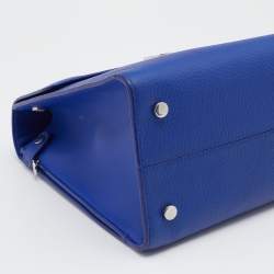 Pre Owned حقيبة يد توتس ديور ديوريفر جلد أزرق متوسطة