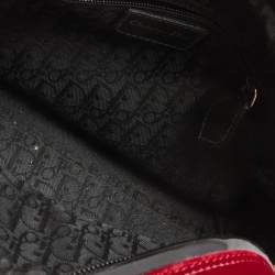 Pre Owned Dior Multicolor Leopard Print Calfhair, Velvet and Patent Leather Gambler Dice Bag