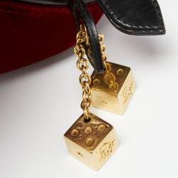 Pre Owned Dior Multicolor Leopard Print Calfhair, Velvet and Patent Leather Gambler Dice Bag
