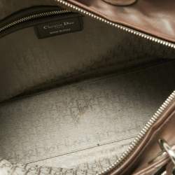 Pre Owned Dior Brown Cannage Leather Large Lady Dior Tote