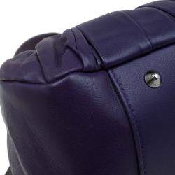 Dior Purple Pleated Leather Plisse Satchel