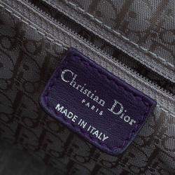 Dior Purple Pleated Leather Plisse Satchel