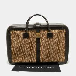 Dior Beige/Brown Diorissimo Canvas and Leather Vintage Suitcase
