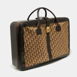 Dior Beige/Brown Diorissimo Canvas and Leather Vintage Suitcase