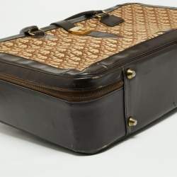 Dior Beige/Brown Diorissimo Canvas and Leather Vintage Suitcase