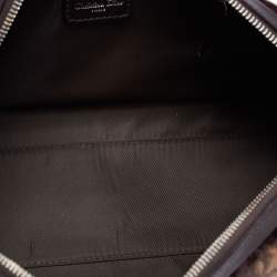 Pre Owned Dior Brown Oblique Coated Canvas, Velvet and Leather Trotter Romantique Satchel