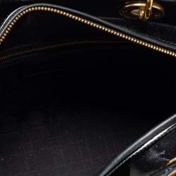 Pre Owned Dior Black Cannage Patent Leather Large Lady Dior Tote