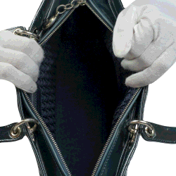 Pre Owned Dior Green Patent Leather Lady Dior Large Shoulder Bag