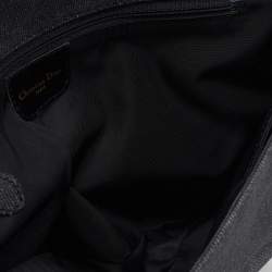 Pre Owned Dior Multicolor Embroidered Denim And Leather Saddle Bag